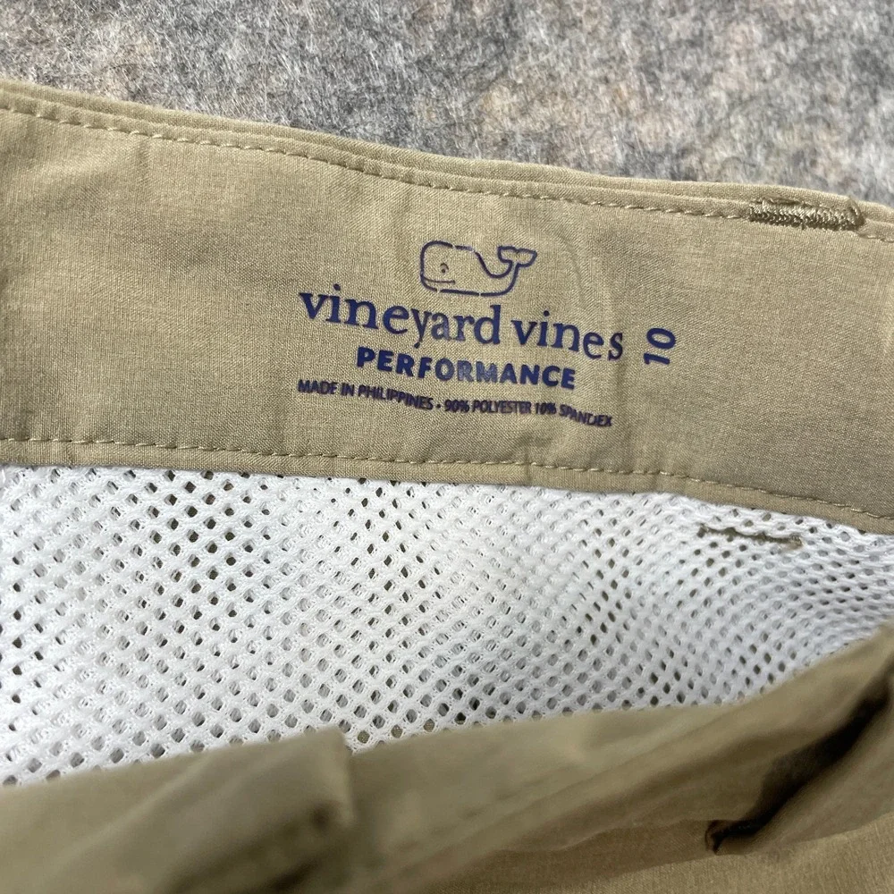 Vineyard Vines 10 Boys Performance Beige Polyester Blend Pockets